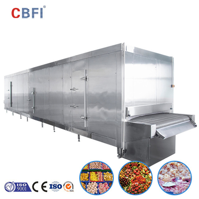 フルーツ野菜の鶏の魚のエビのパスタの家禽のためのPLC IQFのトンネルのフリーザーの凍結機械