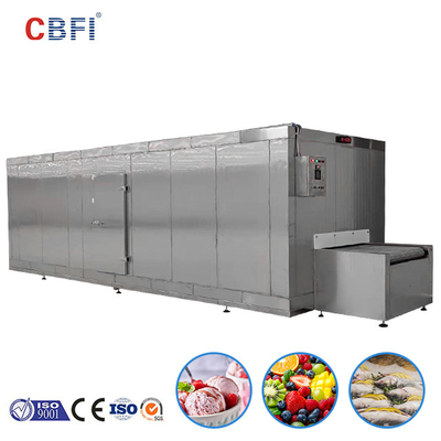 エビの肉のフライド ポテトのトンネルブラストチラーのための自動産業メッシュ ベルト IQF トンネル冷凍庫